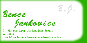 bence jankovics business card